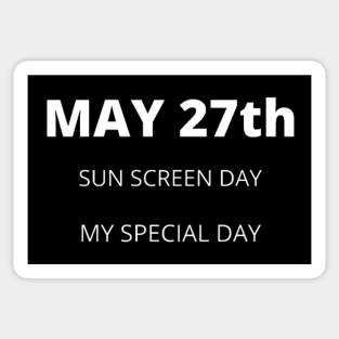 May 27th birthday, special day and the other holidays of the day. Sticker